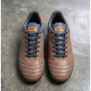 Goldstar Python-02L Grey/Orange Futsal Shoes – Men’s Non-Marking Indoor Football Cleats