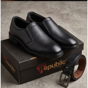 Goldstar Republic VE-2003 Genuine Leather Formal Slip-On Shoes for Men – Office & Party Wear