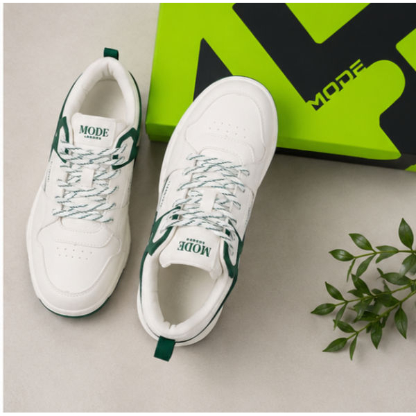 Goldstar Shoes MODE Carlo-01 Green White Casual Sneakers for Men & Women - Image 3