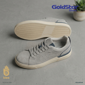 Goldstar TECK-02 Premium Casual Shoes – Grey / Navy Accent
