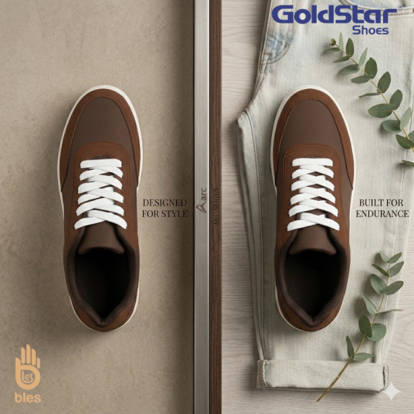 Goldstar ULSF-AX-1/B Neo Brown Casual Sneakers | Lightweight Comfortable Everyday Walking Shoes - Image 2