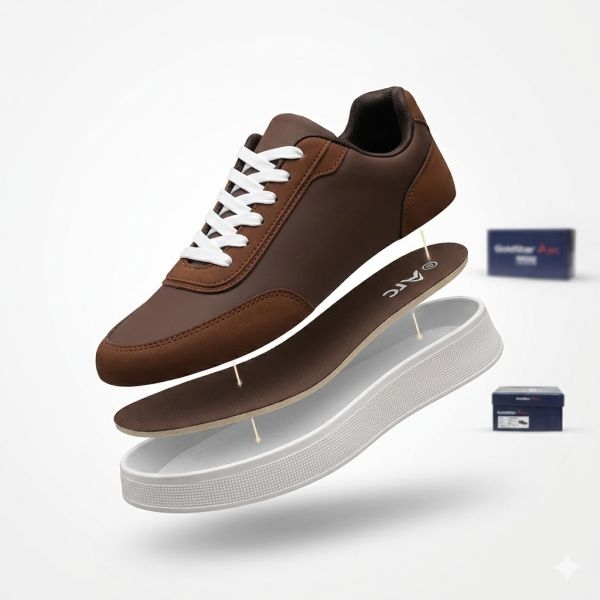Goldstar ULSF-AX-1/B Neo Brown Casual Sneakers | Lightweight Comfortable Everyday Walking Shoes - Image 3