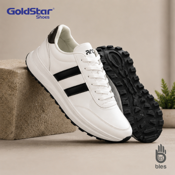 Goldstar ULSF-AXL-113CV Casual Shoes | Lightweight Sneakers | White/Black & White/Maroon - Image 6