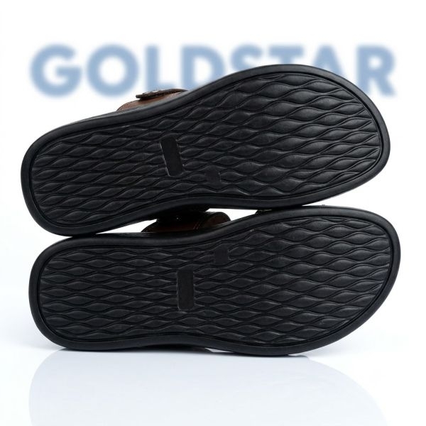Goldstar Vida ARI-5007 Men's Brown Slippers | Comfort Pu Footwear - Image 3