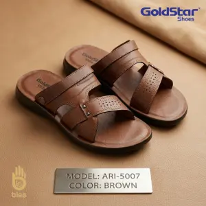 Goldstar Vida ARI-5007 Men's Brown Slippers | Comfort Pu Footwear