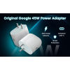 Google 45W Type C Fast Charger Adapter Compatible with Pixel 10/10 Pro/10 Pro XL/10 Pro Fold/9 Pro XL/9 Pro/9 Pro Fold Series/Chromebook