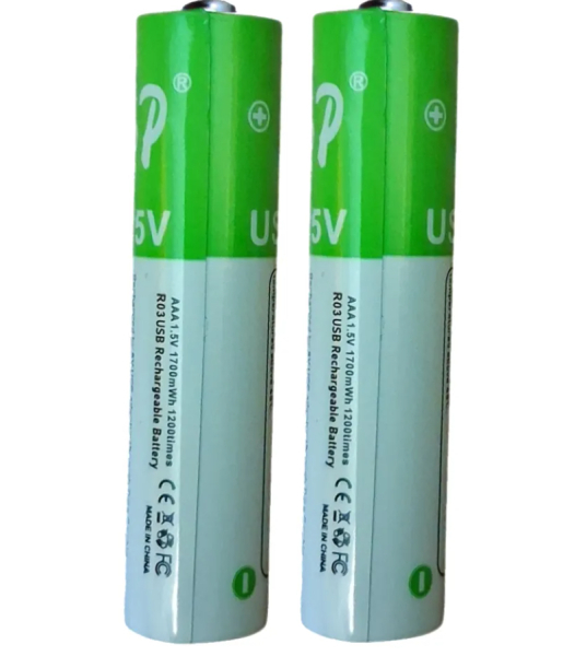GOOP 1700mWh AAA Rechargeable Battery (1 Pair) with Type-C Charging Port – 1.5V Ni-MH
