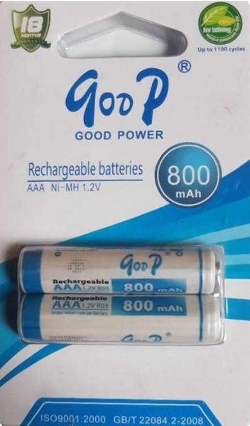 Goop AA Sized 800mAh Ni-CD 1.2V Rechargeable Battery 2Pcs - Image 4
