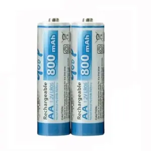 Goop AA Sized 800mAh Ni-CD 1.2V Rechargeable Battery 2Pcs