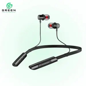 Green Audio Mag Neckband | Magnetic Ear-Buds | Magnetic Power On-Off | Noise Reduction Echo Cancellation | 40 Hours Music Time | X-Bass Heavy Bass | Call Vibration | Voice Activated Dialing | BT version 5.3 | F-10 Horn Driver | 300mAh Capacity | type-c