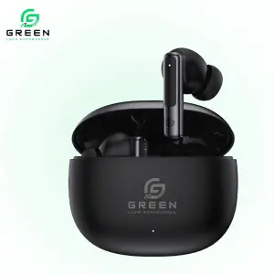 Green Buds Pro ANC (UP to 30 dB) Earbuds | 45 Hours | Quad Mic | App Support | BT Version 5.4 | 45ms Low Latency| IPX5 Water Resistance | ASAP Fast Charging | 13mm Driver For Deep Bass Wireless Earbuds | Type-c Charging