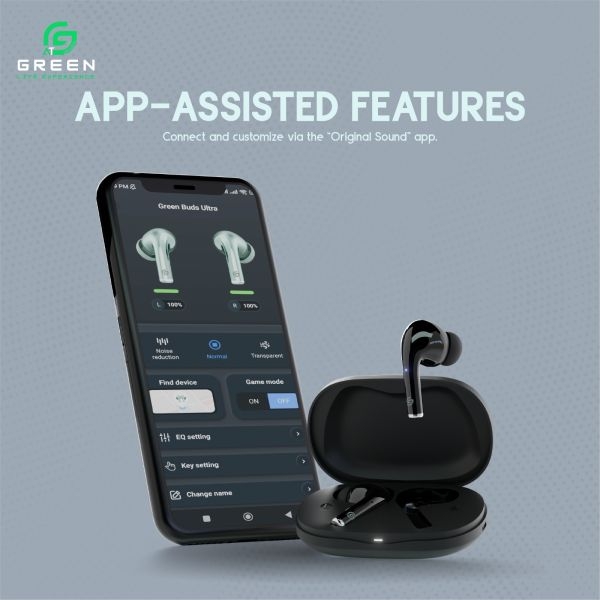 Green Buds Ultra ANC (UP to 32 dB) Earbuds| Dual Devices Connection | 45 Hours | Quad Mic | App Support | BT Version 5.3 | IPX5 Water Resistance | ASAP Fast Charging | 11mm Driver For Deep Bass Wireless Earbuds | Type-c Charging - Image 4