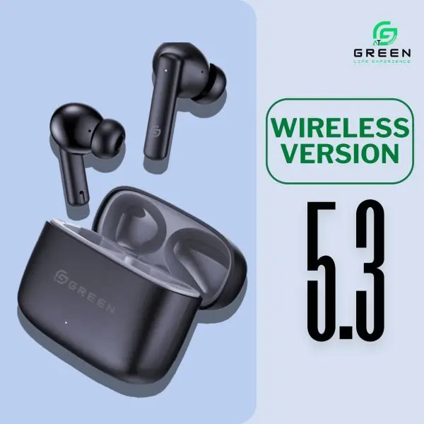 green Combo Orbit Pro Luxury Smart Watch & Leaf-161 True ENC Wireless Gaming Earbuds | 50 Hours | Quad Mic | Dual EQ Modes | BT Version 5.3 | 45ms Low Latency & 1.43" AMOLED Display | Metallic Body Steel & Leather Strap | 3D Watch Faces | BT Calling - Image 5