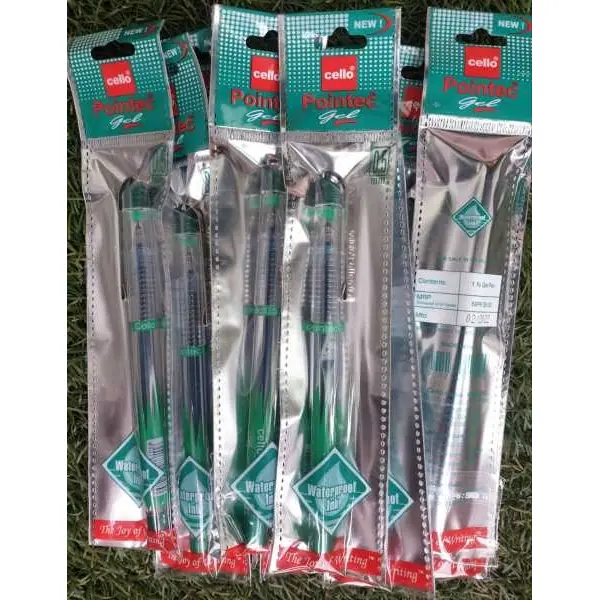 Green Gel Pen ( Cello Pointec Green Gel Ink Pen A set of 5 Pens) By Mitrata - Image 3