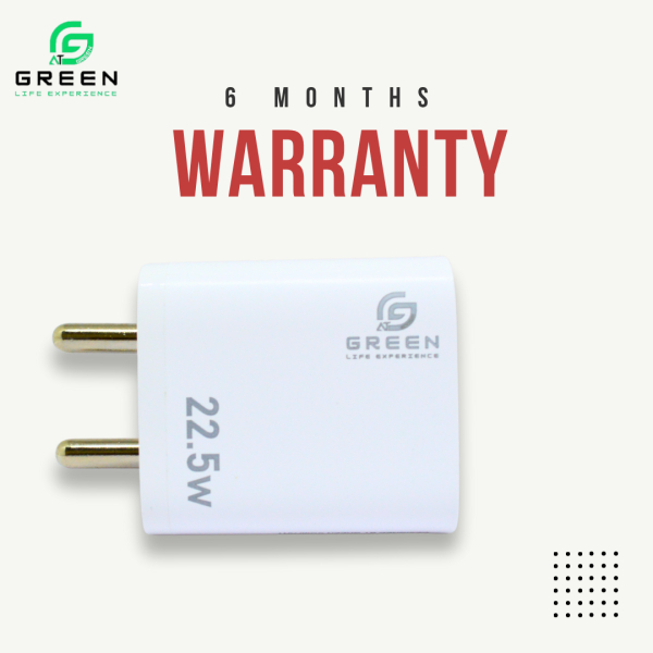 Green GK-118 Adapter | 22.5W Fast Adapter | Auto ID LED Indicators | QC3.0 Power Adapter | WARP | VOOC | Rapid | Flash | Dash | DART | Multiple Fast Charging Technologies | 6 Months Warranty - Image 3