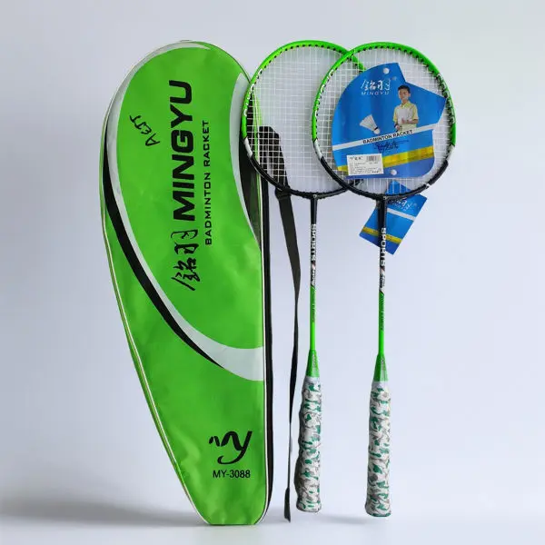 Green Jointless Grippy Handle Professional Badmiton Racket with Carry Bag By Mitrata | Mingyu Badminton Racket