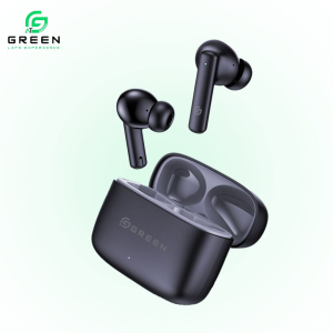 Green Leaf-161 True ENC Wireless Gaming Earbuds |50 Hours | Quad Mic | Dual EQ Modes | BT Version 5.3 | 45ms Low Latency| IPX5 Sweatproof | ASAP Charging 10Mins To 150Mins Playback | Fast Charging | 13mm Driver