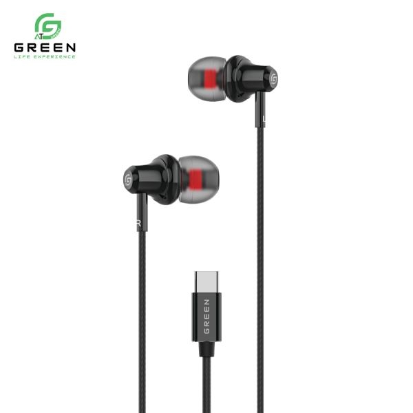 Green Maple-20 Type-c Wired Earphone | High Bass Sound | HD Microphone | 10mm Dynamic Driver | Tangle-Free Tough Wire 120 Cm | Sensitivity:99±3db(At 1khz 0.5ms) | Magnetic Metallic Ear-bud | Play/Pause & Volume Controller | Universal Type-C Compatibility - Image 4