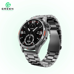 Green Orbit Pro Luxury Smart Watch | 1.43" AMOLED Display | Metallic Body With Stainless Steel & Leather Strap | 3D Watch Faces | BT Calling | IP68 Water Resistance | 178 Sports Modes | BT V5.2 | 270mAh Battery | 20 Days Standby | AOD | 1 Year Warranty