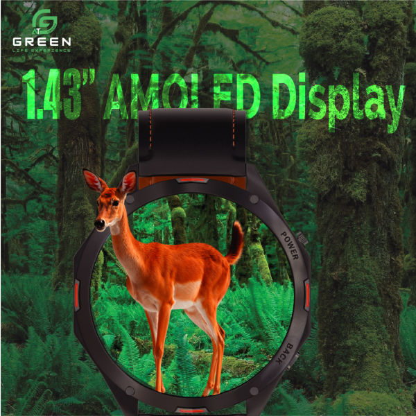 Green Orbit Pro Luxury Smart Watch | 1.43" AMOLED Display | Metallic Body With Stainless Steel & Leather Strap | 3D Watch Faces | BT Calling | IP68 Water Resistance | 178 Sports Modes | BT V5.2 | 270mAh Battery | 20 Days Standby | AOD | 1 Year Warranty - Image 2