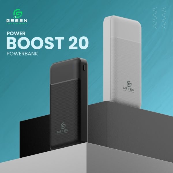 Green Power Boost | 20000mAh Fast Powerbank | 22.5W | PD Fast Charging | Six Months Warranty | QC 3.0 | Two Way Fast Charging | Triple Ports Output | Double Ports Input | Portable Powerbank | Black& White Colors - Image 5