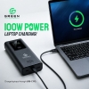 000mAh 100W Power Bank | Laptop Powerbank | PD & QC Fast Charging | Digital Display | 2x USB-C + USB-A Ports | High Capacity Portable Power Bank for Laptop