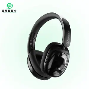 Green Symphony Hybrid ANC Headphone (40-50dB) | 45ms Low Latency | Spatial Audio Technology