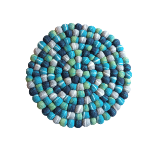 Green Taidai 30cm Round Felt Ball Mat