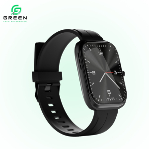 Green vision Fit metallic Smartwatch | 2.04" Super Amoled Display | Bluetooth Calling | IP68 Water Resistance | 100+ Sport mode | Nepali Language | Bluetooth V5.2 | 260mAh Battery Capacity | 15 Days Standby | Black& Sliver Colors| AOD | 1 Year Warranty