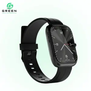 Green vision Fit metallic Smartwatch | 2.04" Super Amoled Display | Bluetooth Calling | IP68 Water Resistance | 100+ Sport mode | Nepali Language | Bluetooth V5.2 | 260mAh Battery Capacity | 15 Days Standby | Black& Sliver Colors| AOD | 1 Year Warranty