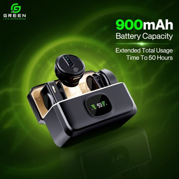 Green Vocal Core Pro Wireless ENC Mic | ProVocal™ Environmental Noise Reduction Technology | 48kHz Studio-Grade Audio | Dual Mic | 7 Hours Playtime | Ultra-Low Latency ≤20ms | 20m+ Wireless Range | Universal Compatibility – iOS, Android & Camera | Type-C - Image 3
