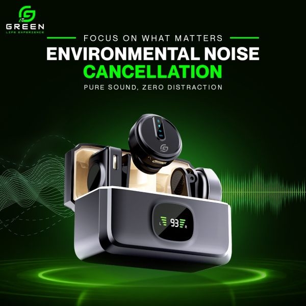 Green Vocal Core Pro Wireless ENC Mic | ProVocal™ Environmental Noise Reduction Technology | 48kHz Studio-Grade Audio | Dual Mic | 7 Hours Playtime | Ultra-Low Latency ≤20ms | 20m+ Wireless Range | Universal Compatibility – iOS, Android & Camera | Type-C - Image 5