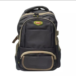 Grey Casual Zippered Backpack (Unisex) - 24