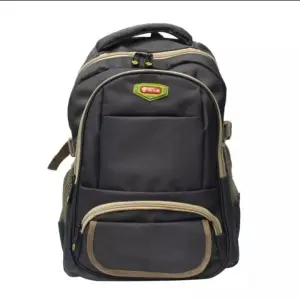 Grey Casual Zippered Backpack (Unisex) - 24