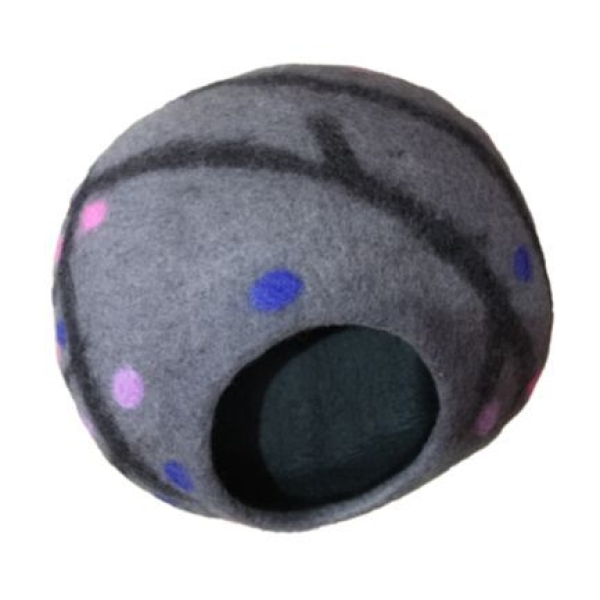 Grey Color Handmade Eco Friendly Felt Cat House - Image 4