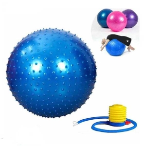Gym Ball/ Ztoa Spike Massage Gym Ball-85 cm With Pumper (Color May Vary)