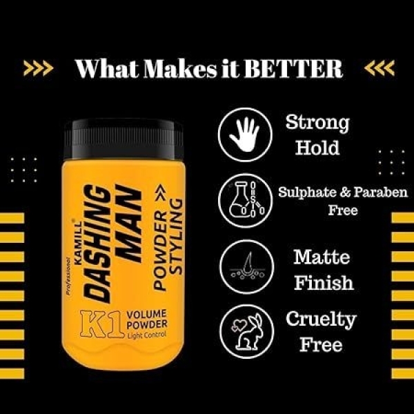 Hair Volumizing Powder Wax Strong Hold Matte Finish 24 Hrs Hold 100% Natural & Safe Hair Styling Powder - Image 3