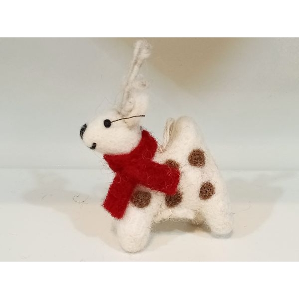 Hand Felted Eco-Friendly Hanging Rain Deer for Decoration - Image 2