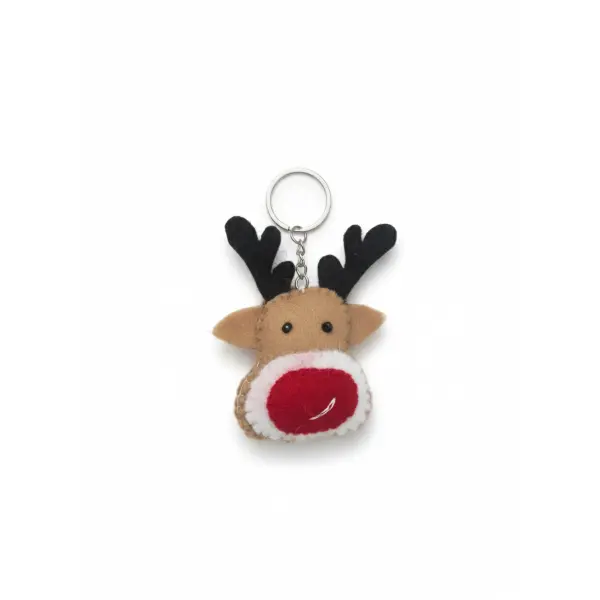 Hand-Felted Keychain | 100% Wool Key Ring | Light Weight Key Holder | Handmade in Nepal | Eco-friendly Accessory - Image 3