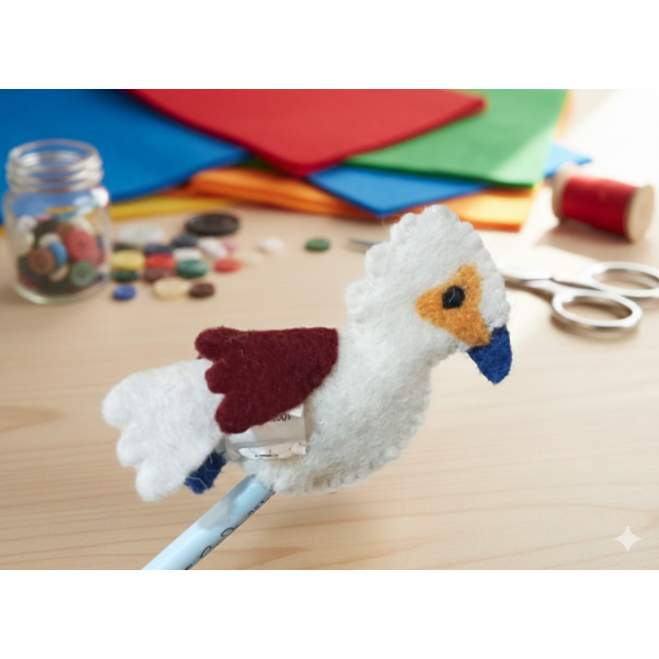 Hand-Felted Nepali Puppet in 100% New Zealand Wool - Image 3