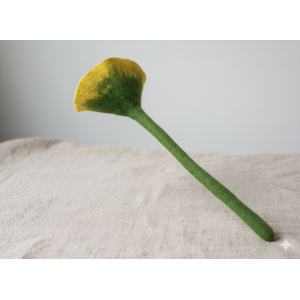Hand-Felted Woolen Flower Decoration - 100% Wool, Made in Nepal, 45 cm