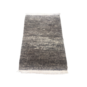Hand-Knotted Nepali Wool Carpet - Natural Color, 60 Knots, 63x94 cm, Multi-Use Yoga & Doormat
