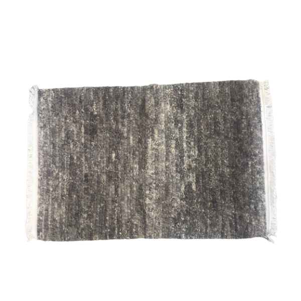 Hand-Knotted Nepali Wool Carpet - Natural Color, 60 Knots, 63x94 cm, Multi-Use Yoga & Doormat - Image 5
