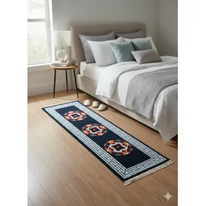 Hand-knotted Nepali Woolen Carpet - Galaicha, 60 Knots, 1.97 Ft x 5.91 Ft