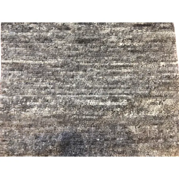 Hand-Knotted Nepali Woolen Carpet - Grey, 60-Knot, 60x60 cm Small Rug - Image 4