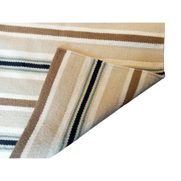 Hand-woven Carpet -Durry Beige | Size 63 Cm x 96 Cm (2.07 Ft x 3.15 Ft) - Image 4