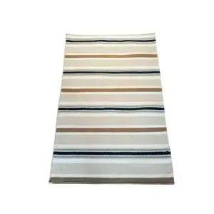 Hand-woven Carpet -Durry Beige | Size 63 Cm x 96 Cm (2.07 Ft x 3.15 Ft)