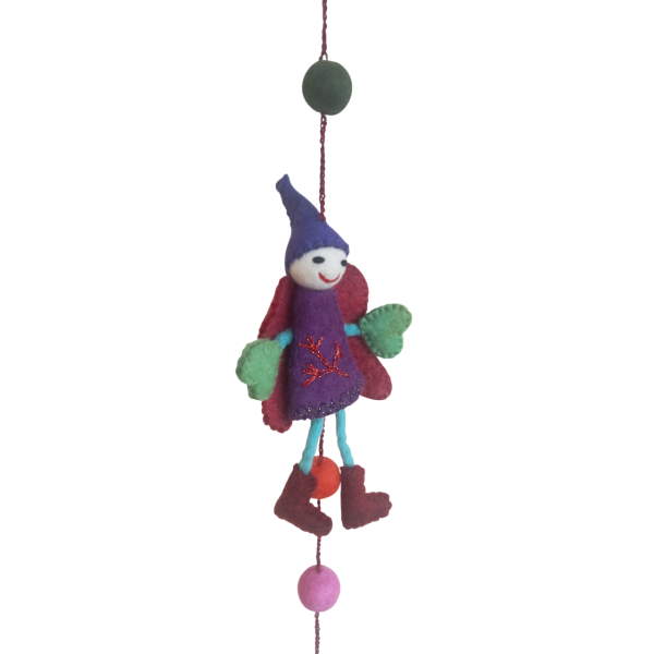 Handcrafted 110 cm Felt Angel Hanging Decoration – Ethically Made in Nepal - Image 4