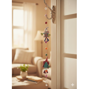 Handcrafted 110 cm Felt Angel Hanging Decoration – Ethically Made in Nepal