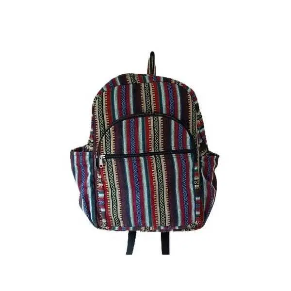 Handcrafted Cotton Blend Backpack for Timeless Unisex Style - Image 2